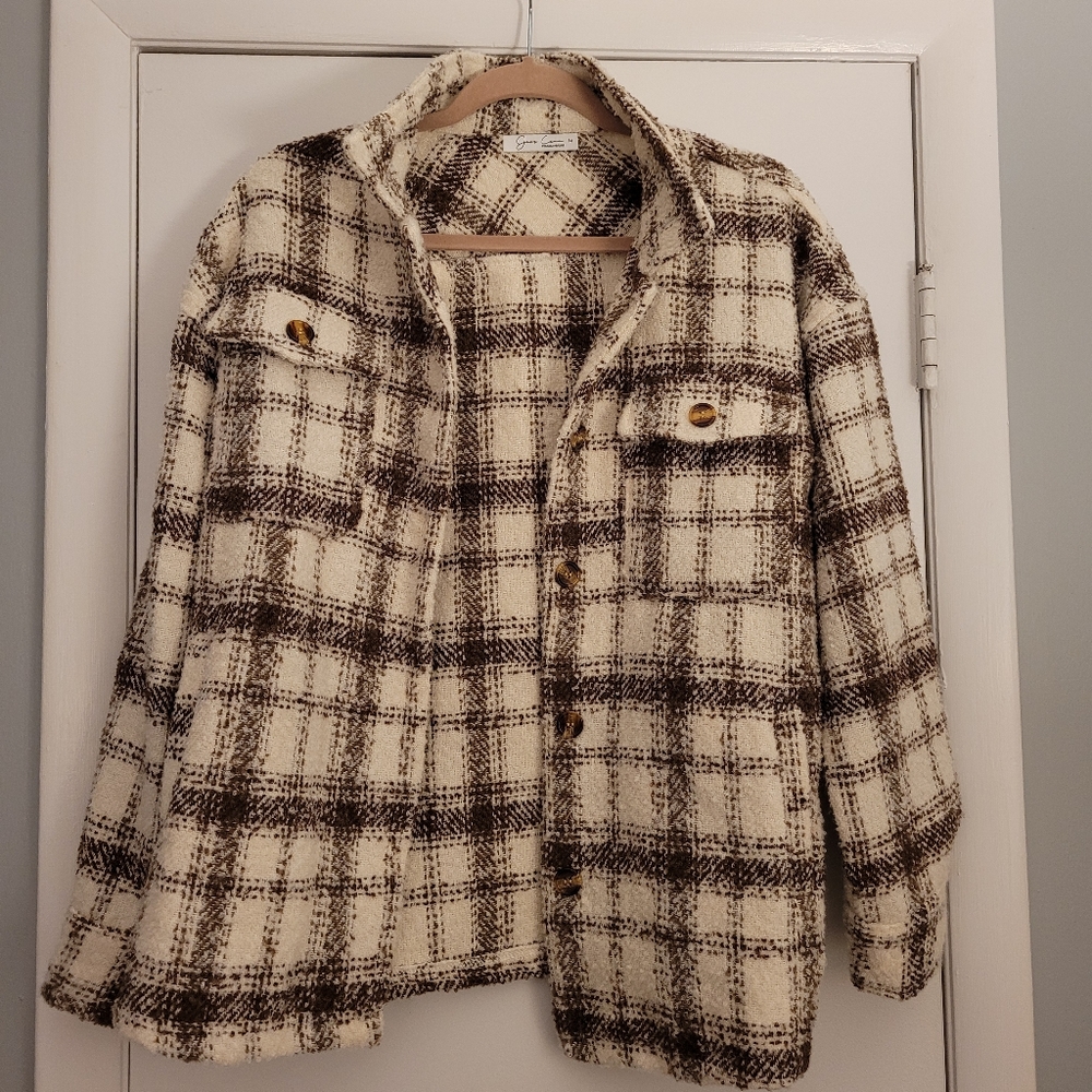 plaid shacket - Picture 2 of 5